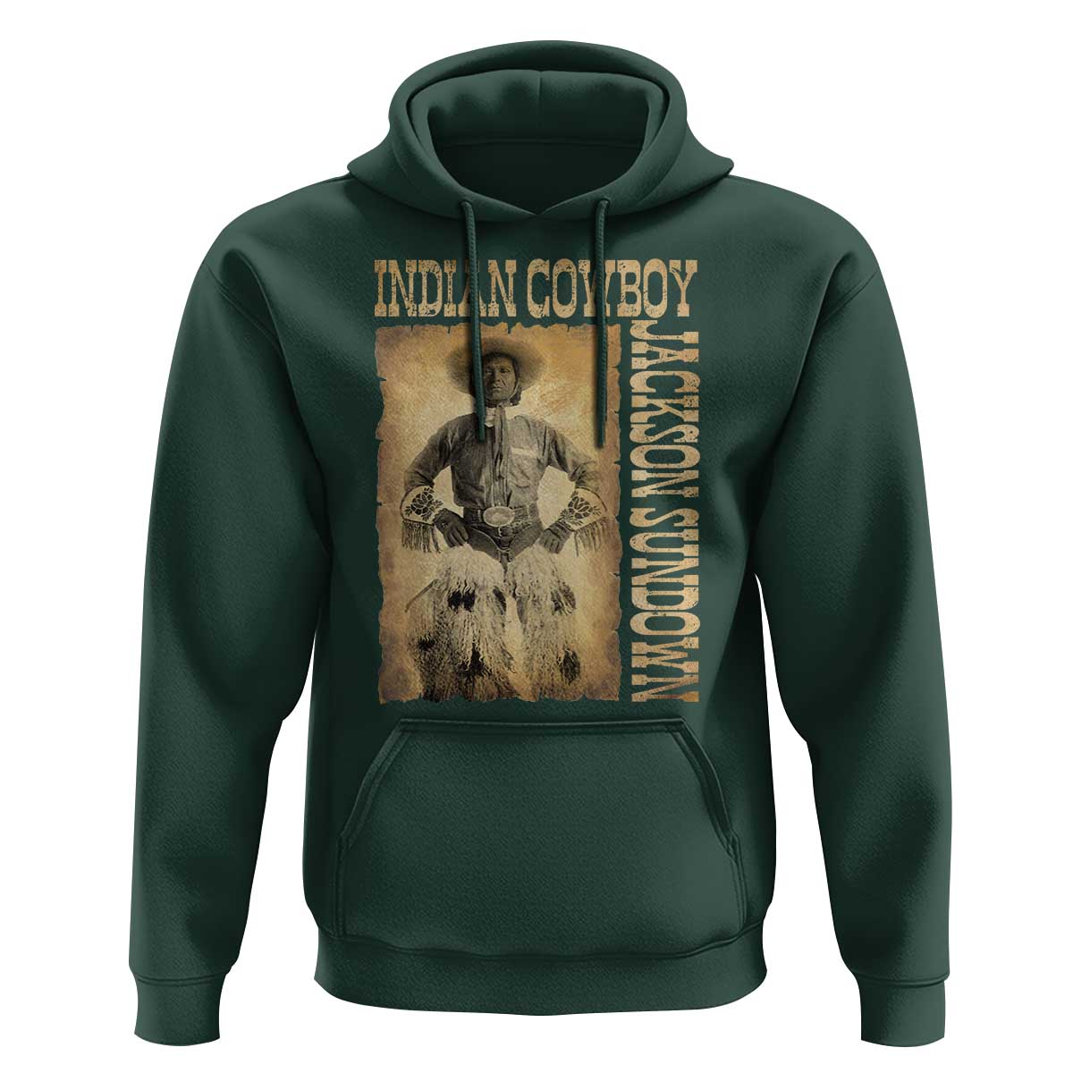Jackson Sundown Hoodie Native American Cowboy Vintage Western - Wonder Print Shop