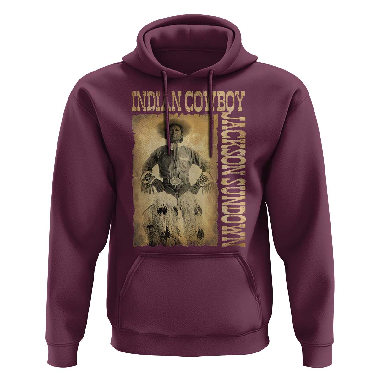 Jackson Sundown Hoodie Native American Cowboy Vintage Western - Wonder Print Shop