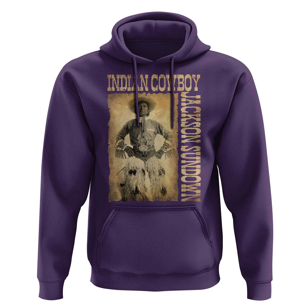 Jackson Sundown Hoodie Native American Cowboy Vintage Western - Wonder Print Shop