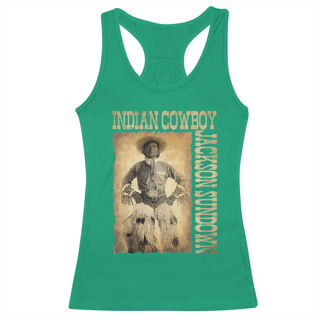 Jackson Sundown Racerback Tank Top Native American Cowboy Vintage Western - Wonder Print Shop