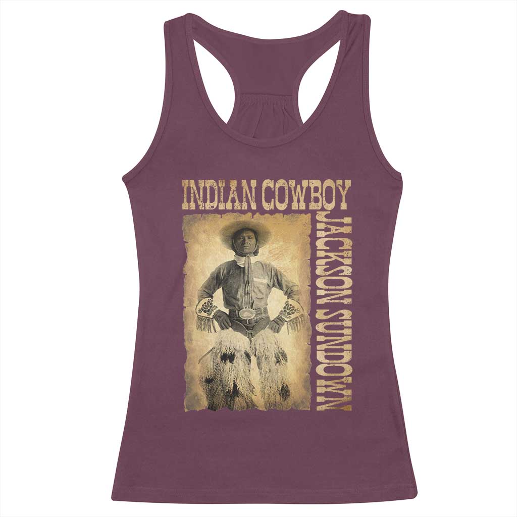 Jackson Sundown Racerback Tank Top Native American Cowboy Vintage Western - Wonder Print Shop