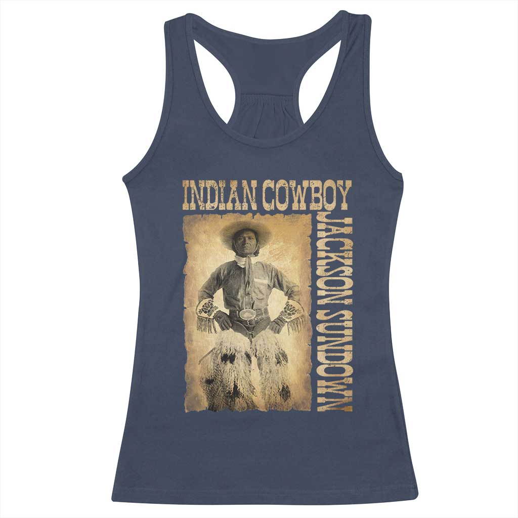 Jackson Sundown Racerback Tank Top Native American Cowboy Vintage Western - Wonder Print Shop