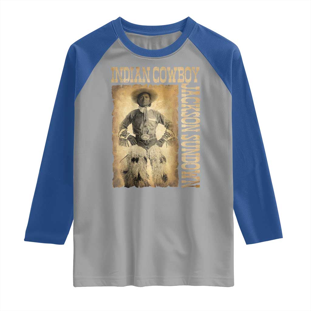 Jackson Sundown Raglan Shirt Native American Cowboy Vintage Western - Wonder Print Shop