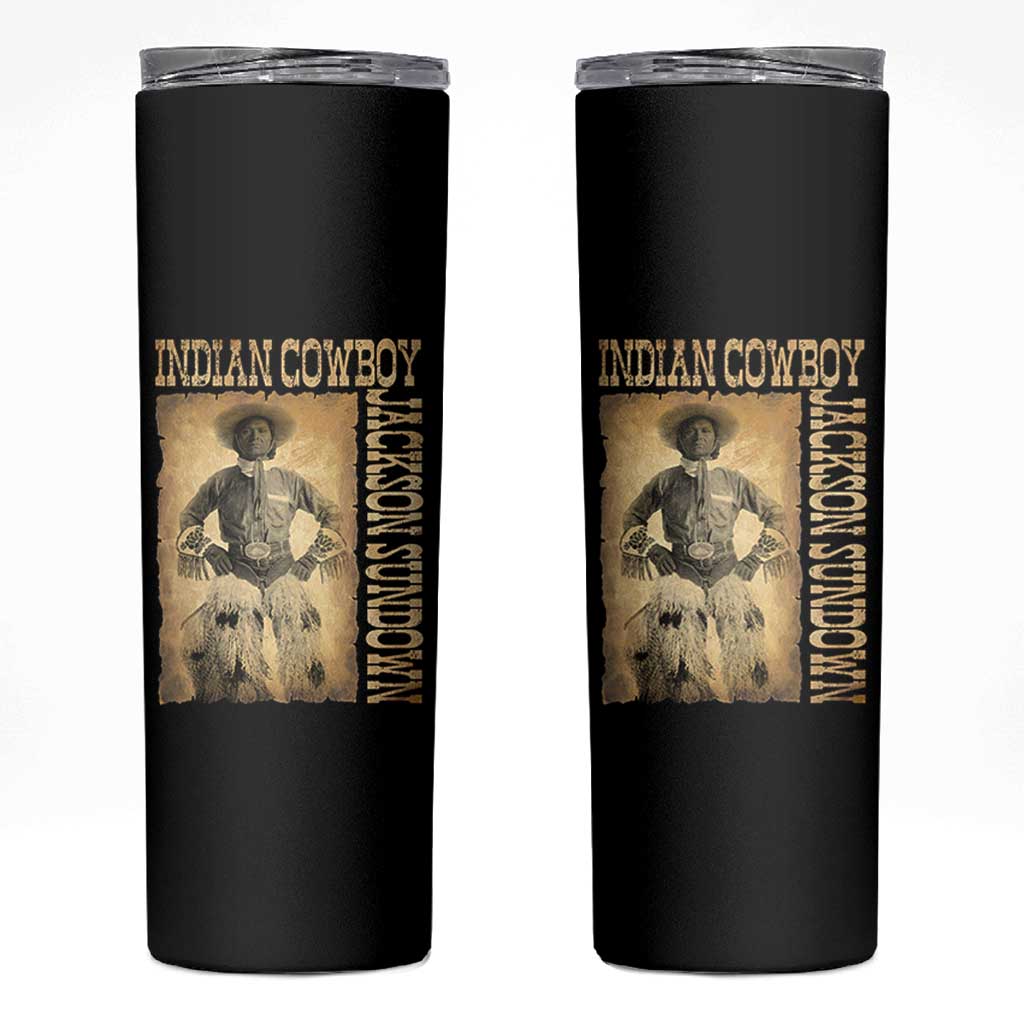 Jackson Sundown Skinny Tumbler Native American Cowboy Vintage Western - Wonder Print Shop