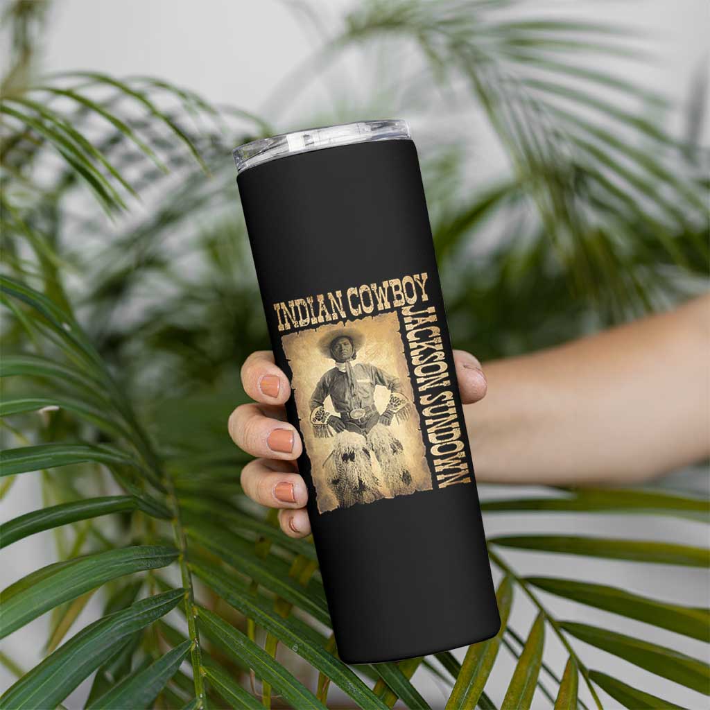Jackson Sundown Skinny Tumbler Native American Cowboy Vintage Western - Wonder Print Shop