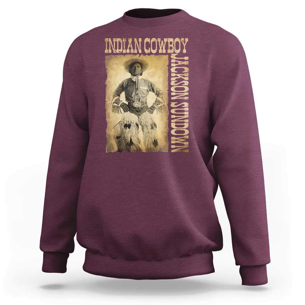 Jackson Sundown Sweatshirt Native American Cowboy Vintage Western - Wonder Print Shop