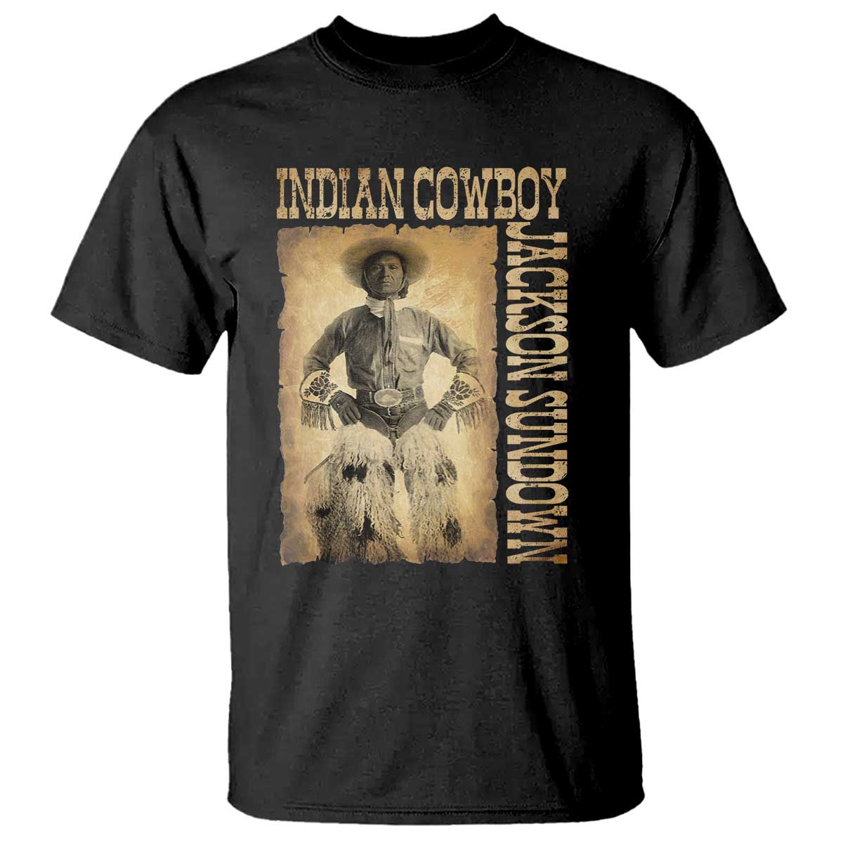 Jackson Sundown T Shirt Native American Cowboy Vintage Western - Wonder Print Shop