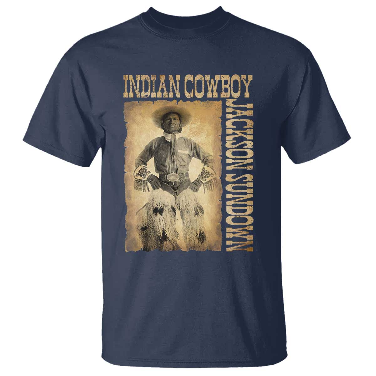 Jackson Sundown T Shirt Native American Cowboy Vintage Western - Wonder Print Shop