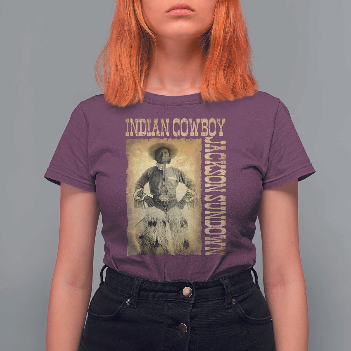 Jackson Sundown T Shirt For Women Native American Cowboy Vintage Western - Wonder Print Shop