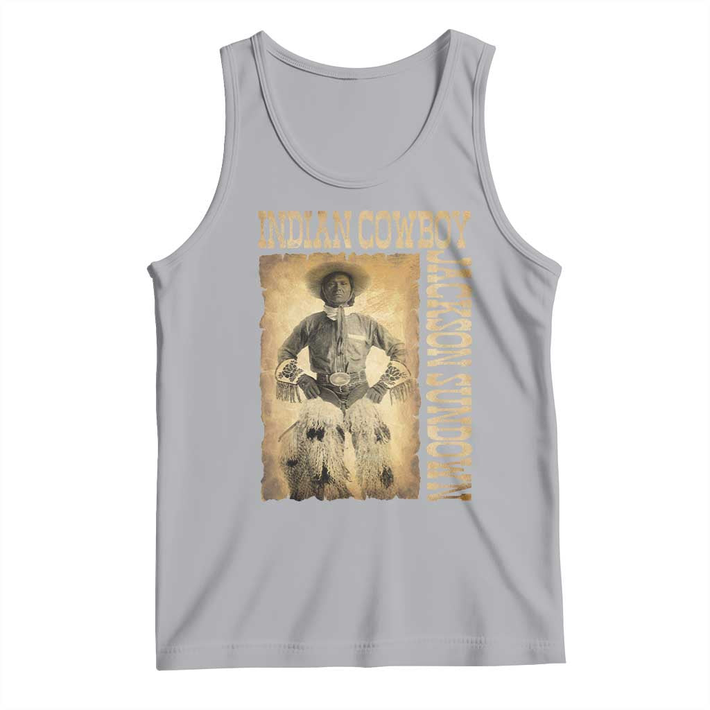 Jackson Sundown Tank Top Native American Cowboy Vintage Western - Wonder Print Shop