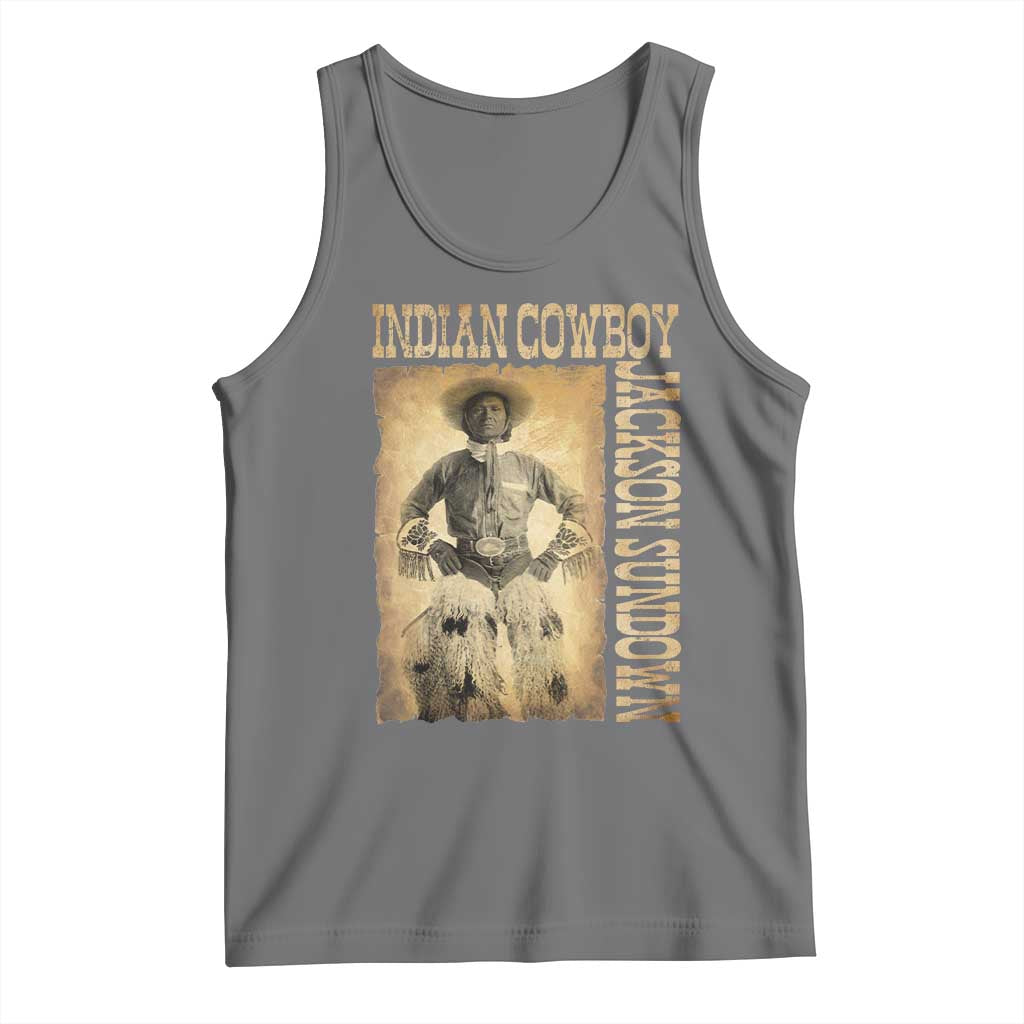 Jackson Sundown Tank Top Native American Cowboy Vintage Western - Wonder Print Shop