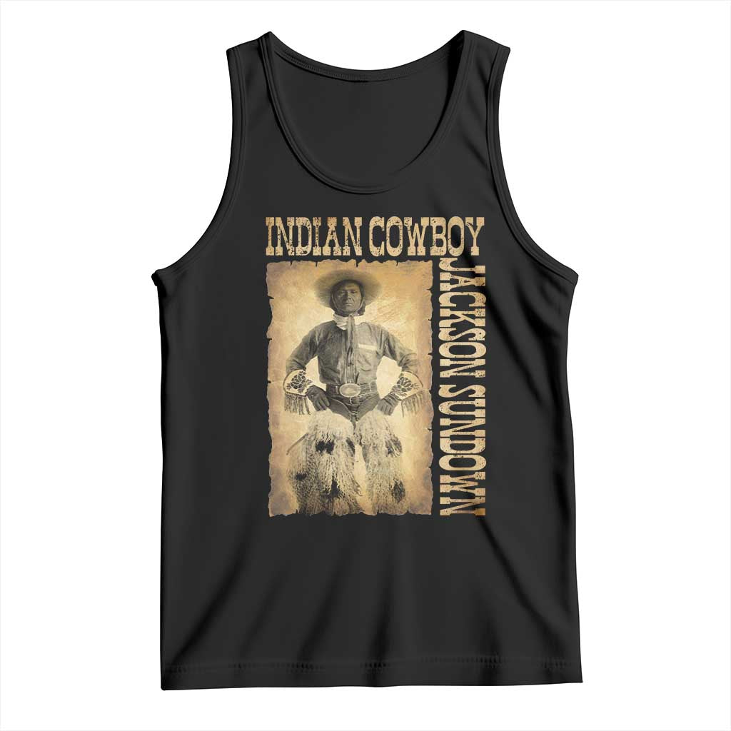 Jackson Sundown Tank Top Native American Cowboy Vintage Western - Wonder Print Shop
