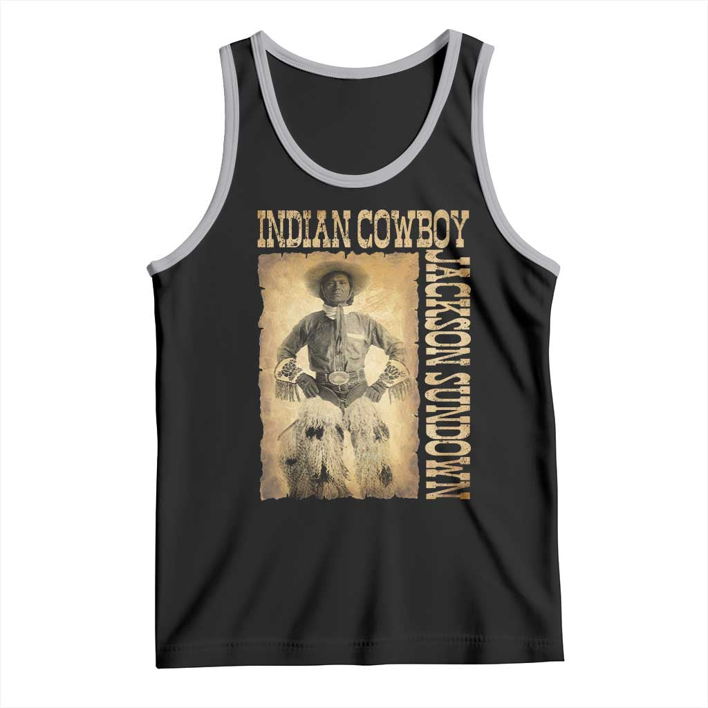Jackson Sundown Tank Top Native American Cowboy Vintage Western - Wonder Print Shop