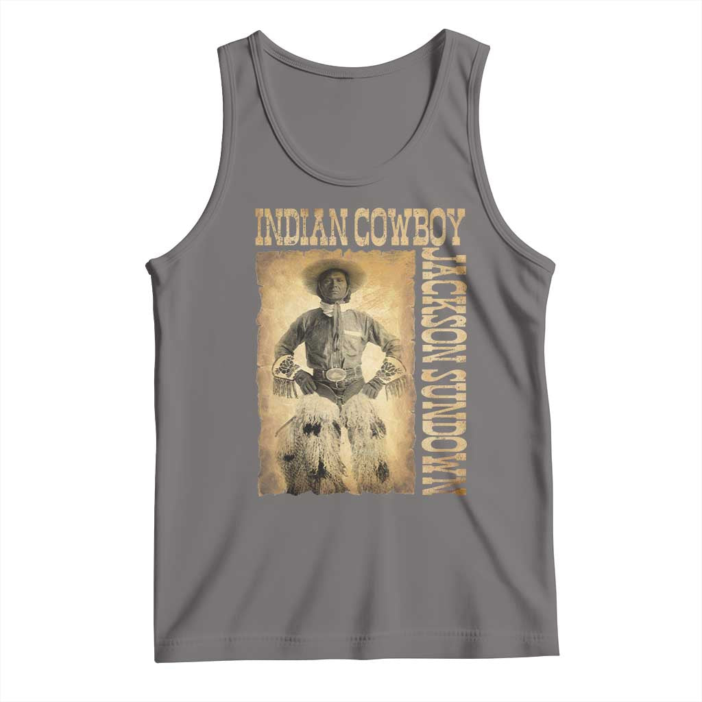 Jackson Sundown Tank Top Native American Cowboy Vintage Western - Wonder Print Shop
