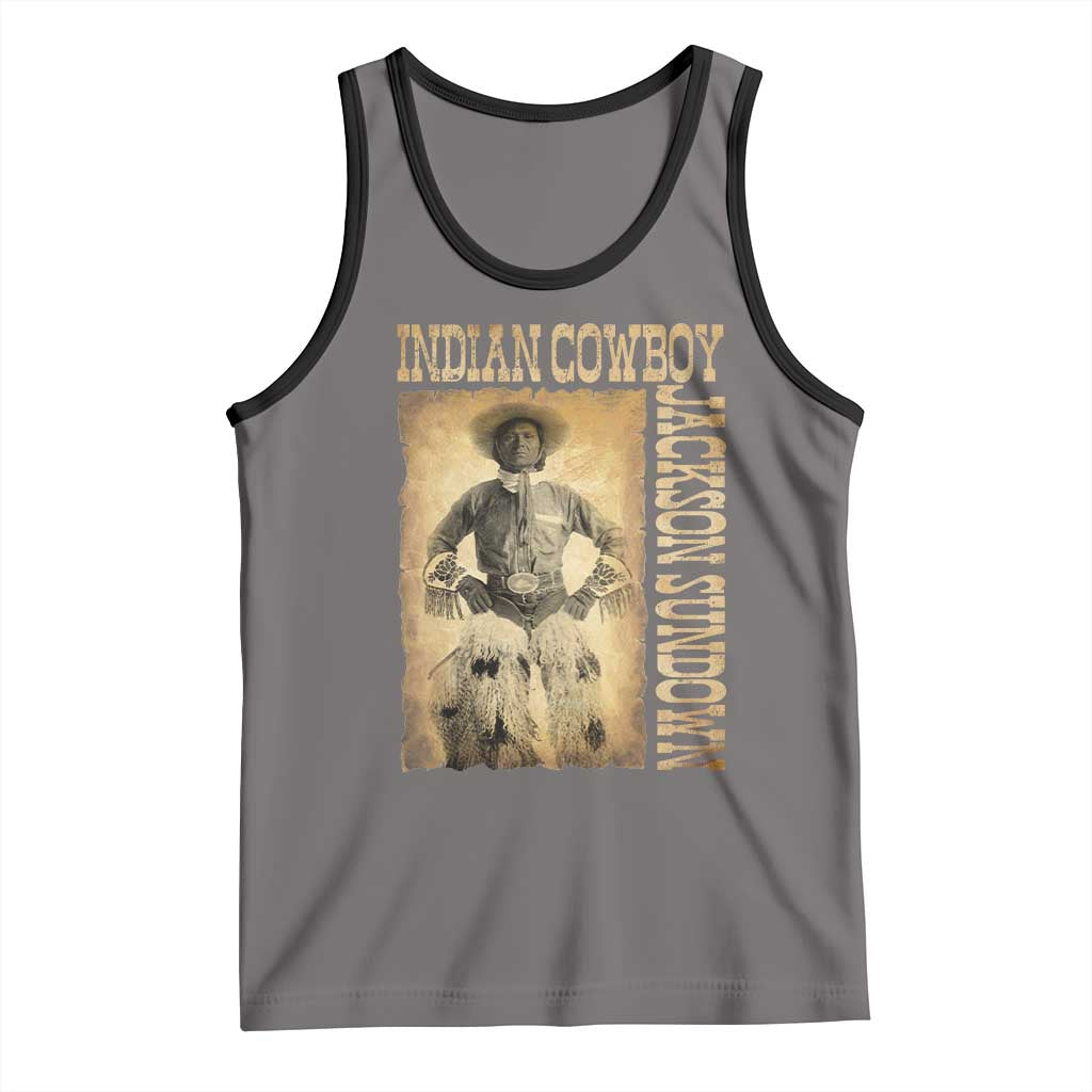 Jackson Sundown Tank Top Native American Cowboy Vintage Western - Wonder Print Shop