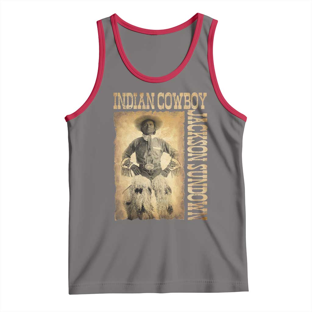 Jackson Sundown Tank Top Native American Cowboy Vintage Western - Wonder Print Shop