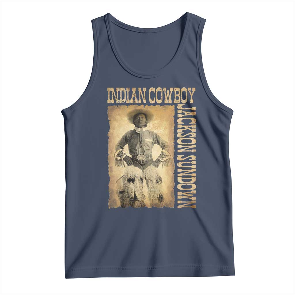 Jackson Sundown Tank Top Native American Cowboy Vintage Western - Wonder Print Shop