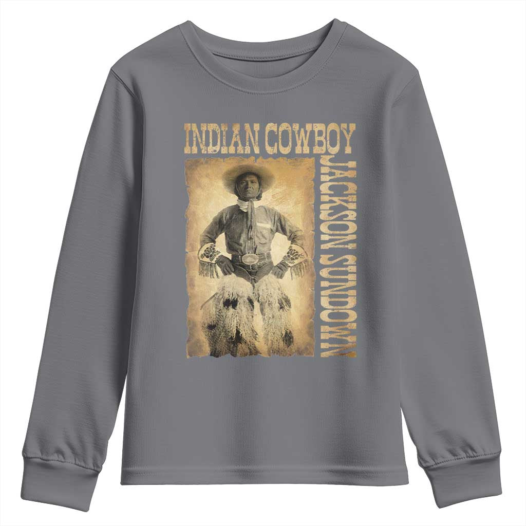 Jackson Sundown Youth Sweatshirt Native American Cowboy Vintage Western - Wonder Print Shop