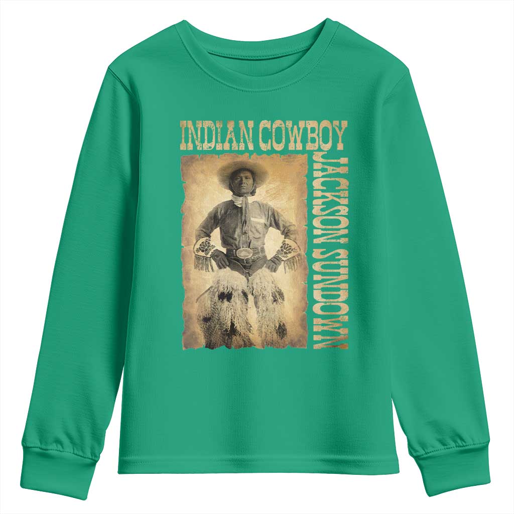 Jackson Sundown Youth Sweatshirt Native American Cowboy Vintage Western - Wonder Print Shop