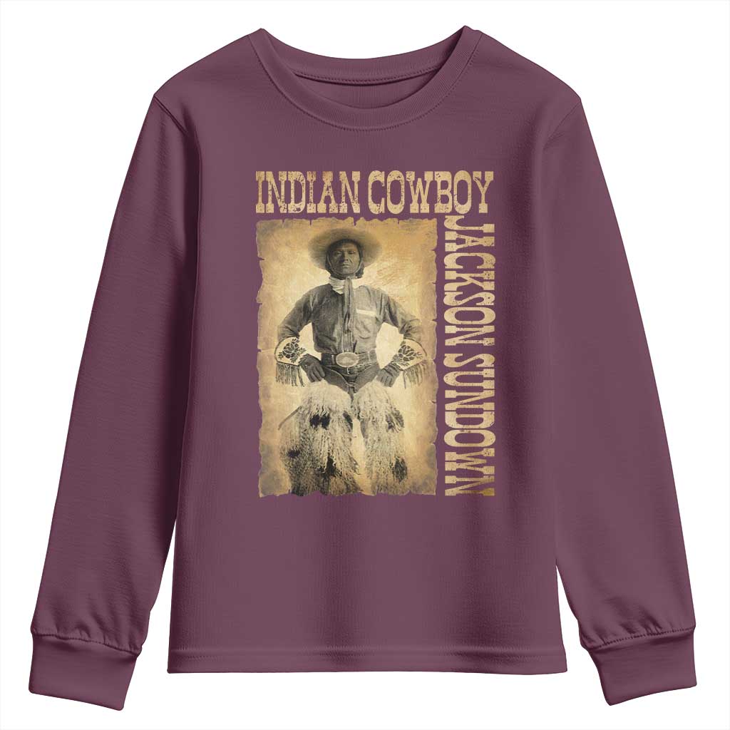 Jackson Sundown Youth Sweatshirt Native American Cowboy Vintage Western - Wonder Print Shop