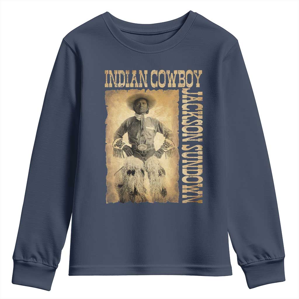 Jackson Sundown Youth Sweatshirt Native American Cowboy Vintage Western - Wonder Print Shop