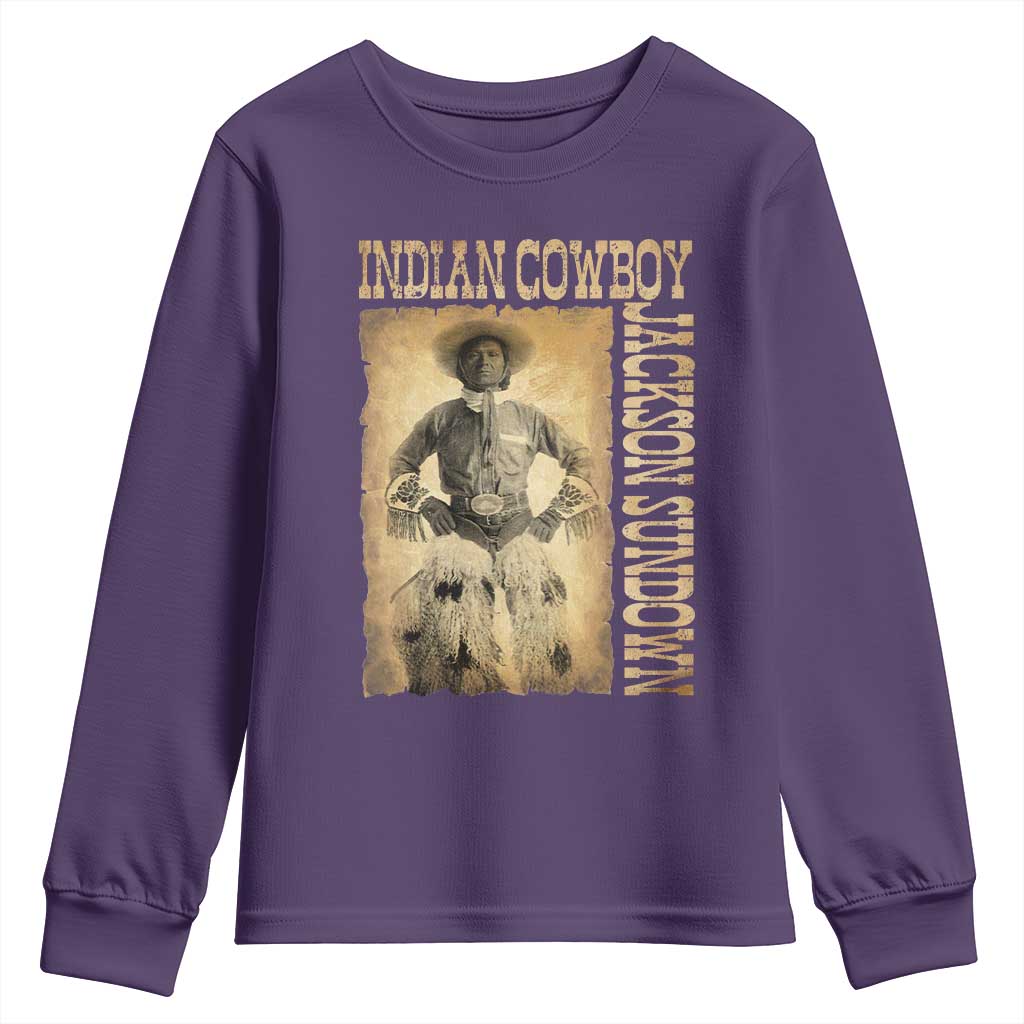 Jackson Sundown Youth Sweatshirt Native American Cowboy Vintage Western - Wonder Print Shop