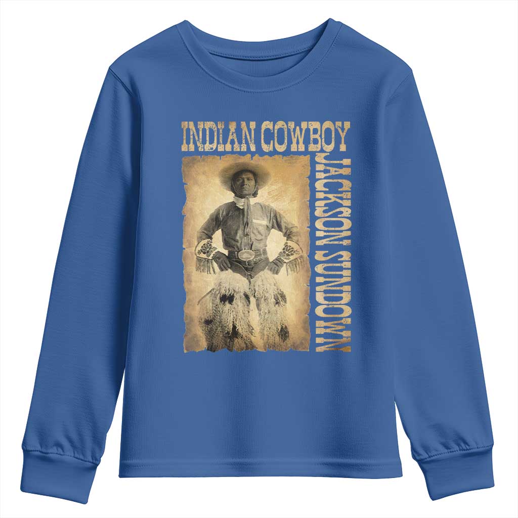 Jackson Sundown Youth Sweatshirt Native American Cowboy Vintage Western - Wonder Print Shop