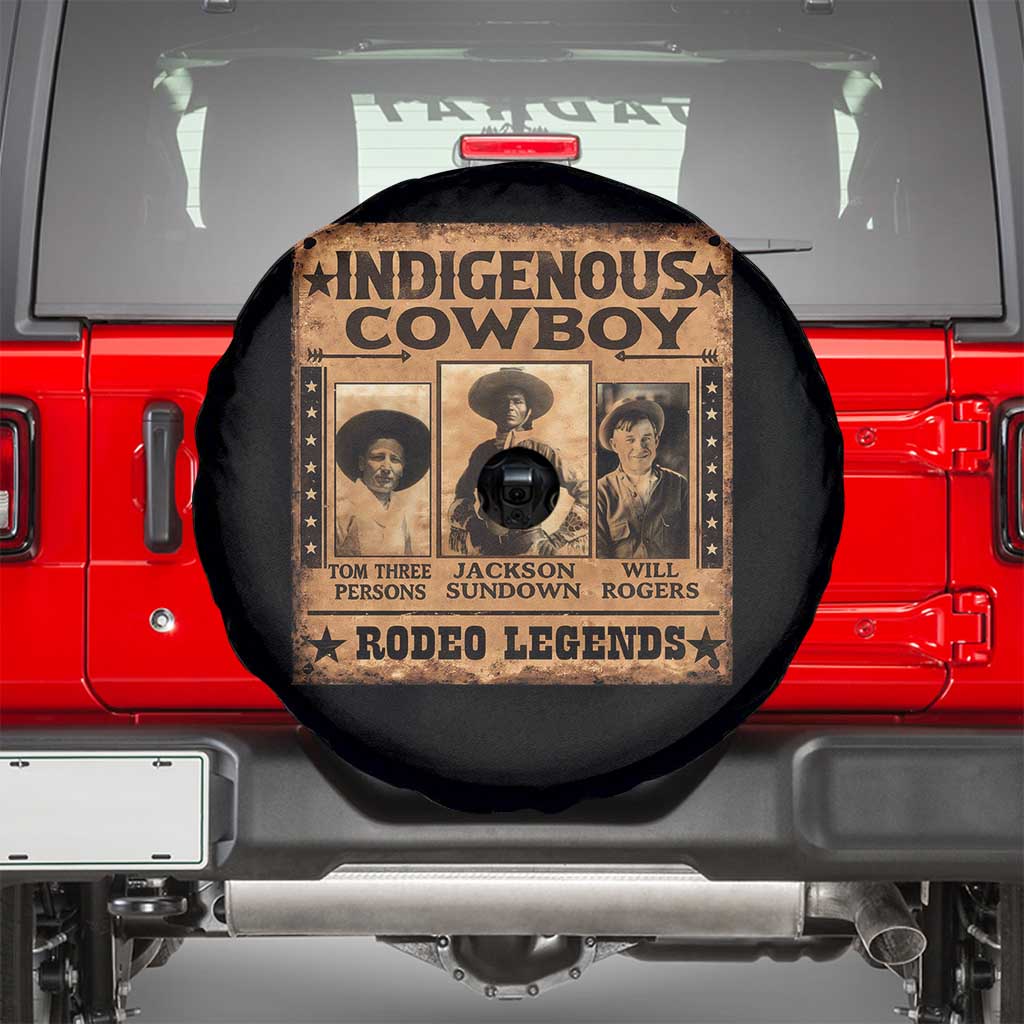 Native American Cowboy Rodeo Legends Spare Tire Cover Vintage Western Country Cowboy - Wonder Print Shop