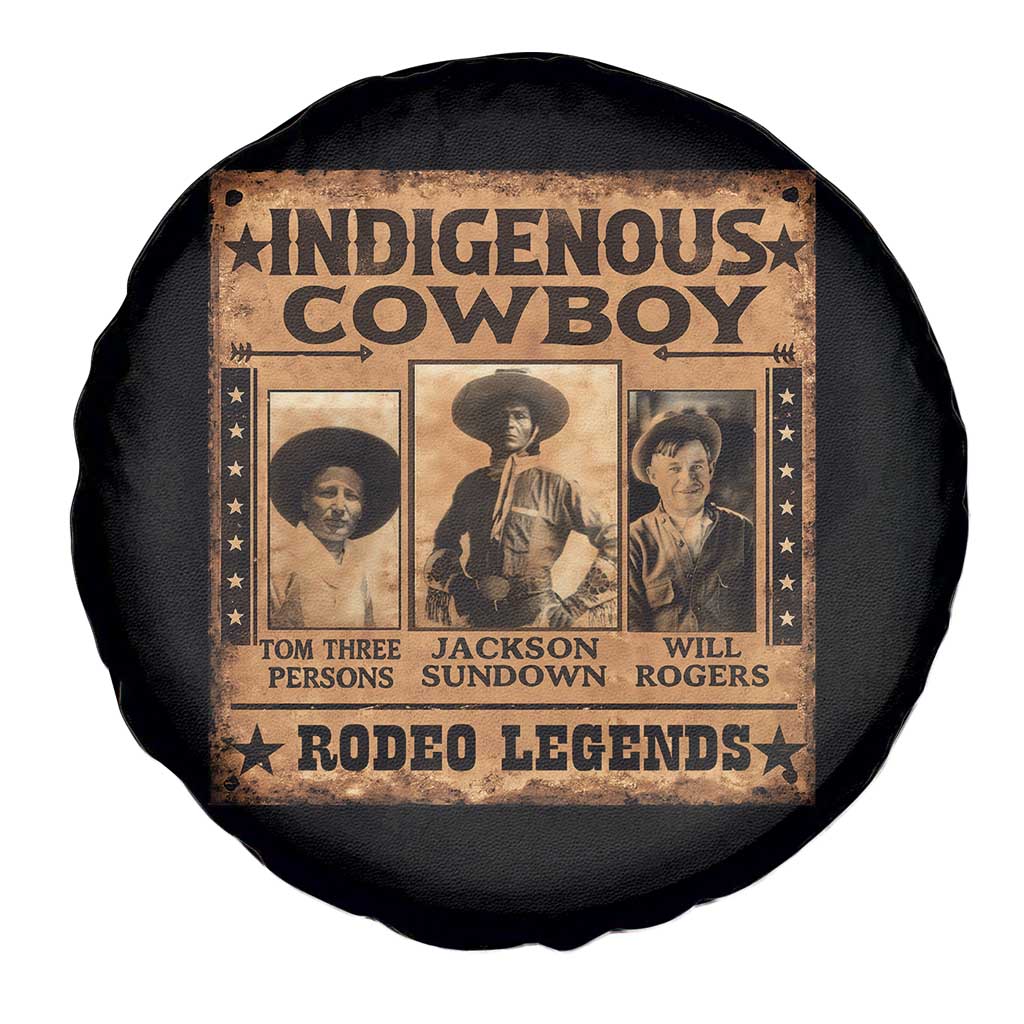 Native American Cowboy Rodeo Legends Spare Tire Cover Vintage Western Country Cowboy - Wonder Print Shop