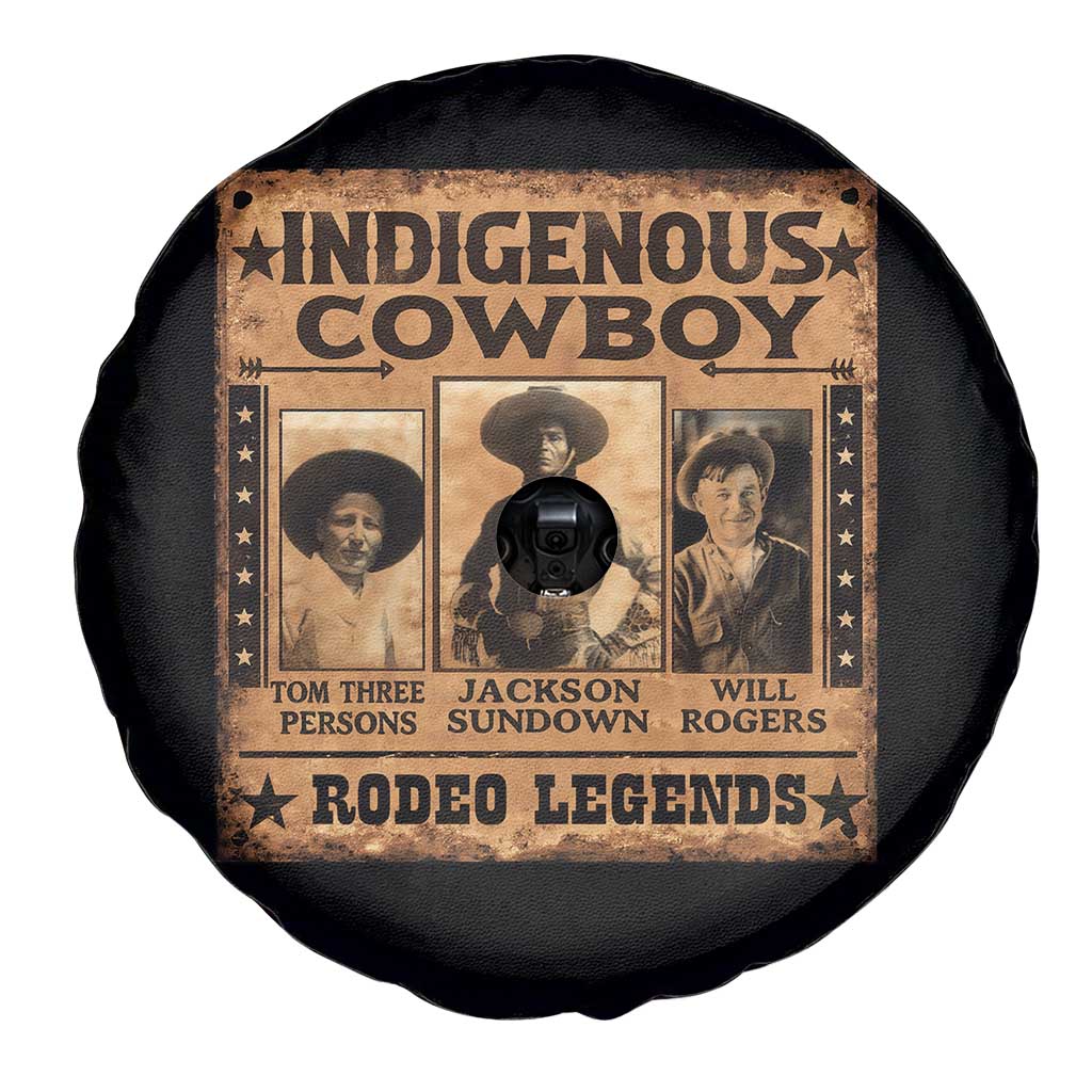 Native American Cowboy Rodeo Legends Spare Tire Cover Vintage Western Country Cowboy - Wonder Print Shop
