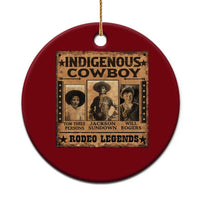 Native American Cowboy Rodeo Legends Ceramic Ornament Vintage Western Country Cowboy