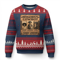 Native American Cowboy Rodeo Legends Ugly Christmas Sweater Vintage Western Country Cowboy - Wonder Print Shop