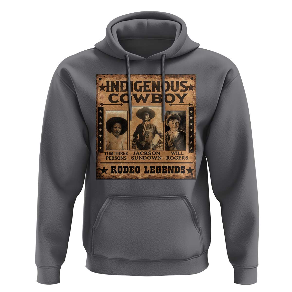 Native American Cowboy Rodeo Legends Hoodie Vintage Western Country Cowboy - Wonder Print Shop