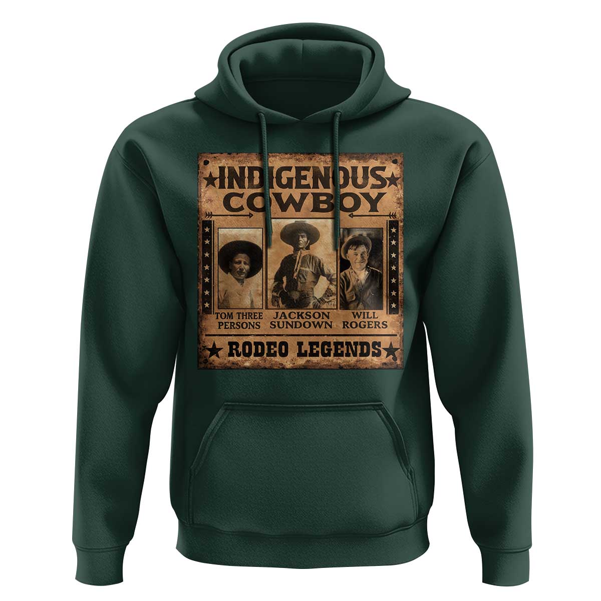 Native American Cowboy Rodeo Legends Hoodie Vintage Western Country Cowboy - Wonder Print Shop