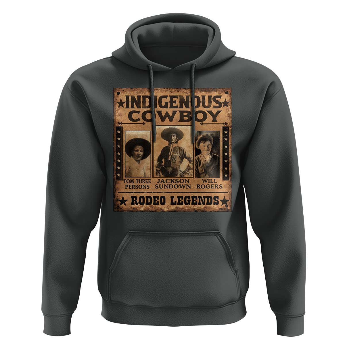 Native American Cowboy Rodeo Legends Hoodie Vintage Western Country Cowboy - Wonder Print Shop
