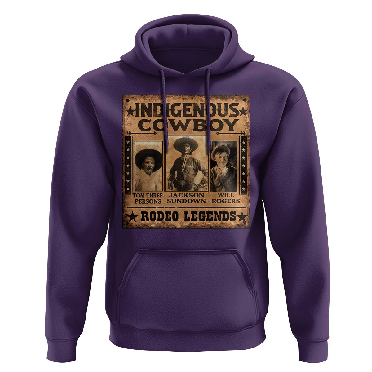 Native American Cowboy Rodeo Legends Hoodie Vintage Western Country Cowboy - Wonder Print Shop
