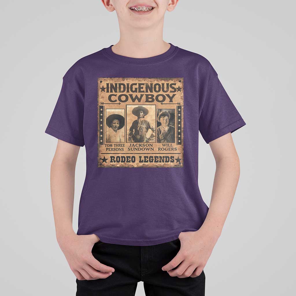Native American Cowboy Rodeo Legends T Shirt For Kid Vintage Western Country Cowboy - Wonder Print Shop