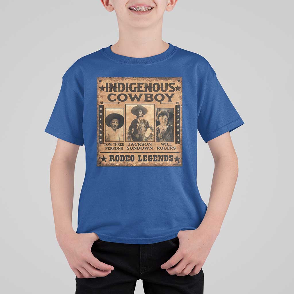 Native American Cowboy Rodeo Legends T Shirt For Kid Vintage Western Country Cowboy - Wonder Print Shop