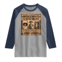 Native American Cowboy Rodeo Legends Raglan Shirt Vintage Western Country Cowboy - Wonder Print Shop