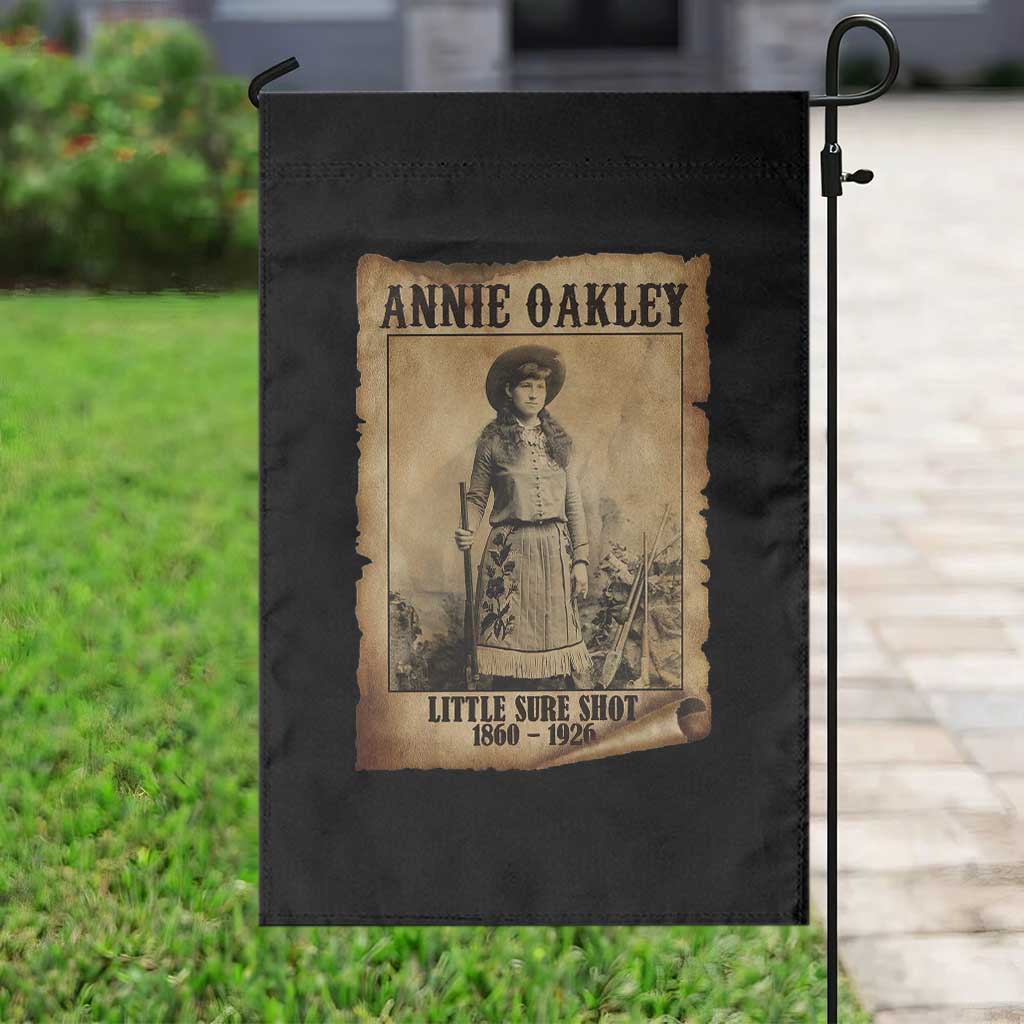 Annie Oakley Garden Flag Little Sure Shot The Legendary Cowgirl - Wonder Print Shop