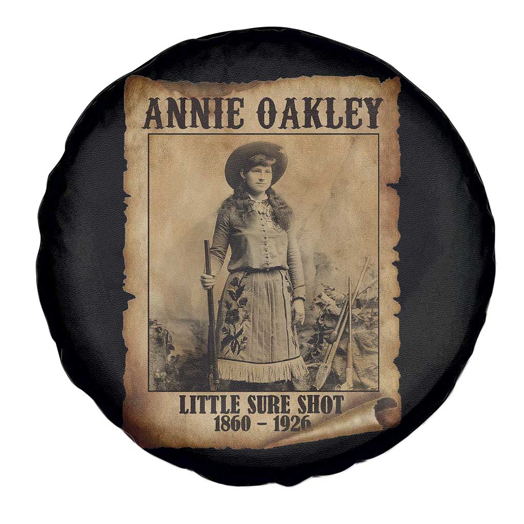 Annie Oakley Spare Tire Cover Little Sure Shot The Legendary Cowgirl - Wonder Print Shop