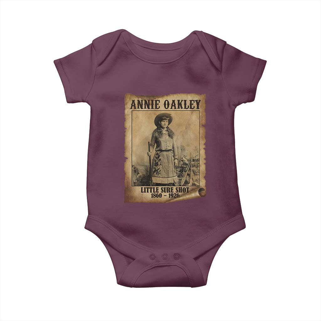 Annie Oakley Baby Onesie Little Sure Shot The Legendary Cowgirl - Wonder Print Shop