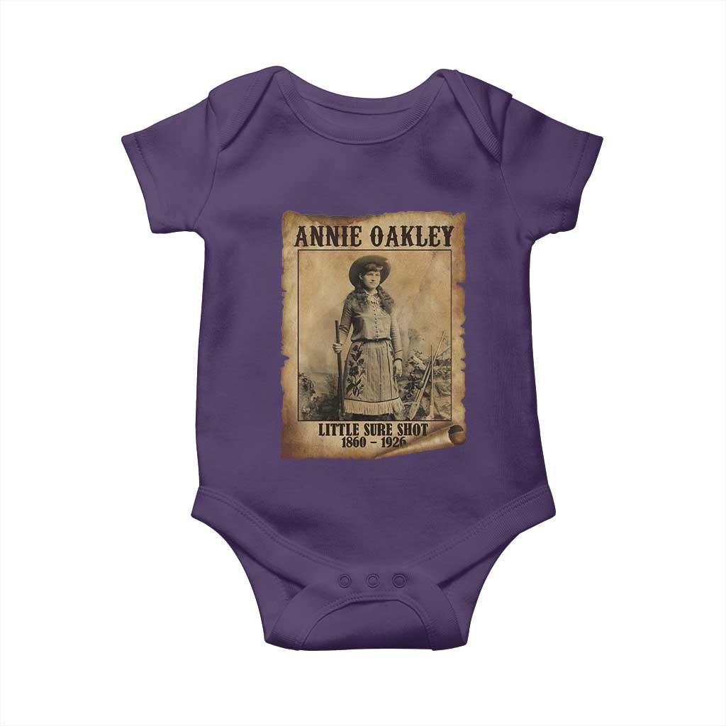 Annie Oakley Baby Onesie Little Sure Shot The Legendary Cowgirl - Wonder Print Shop