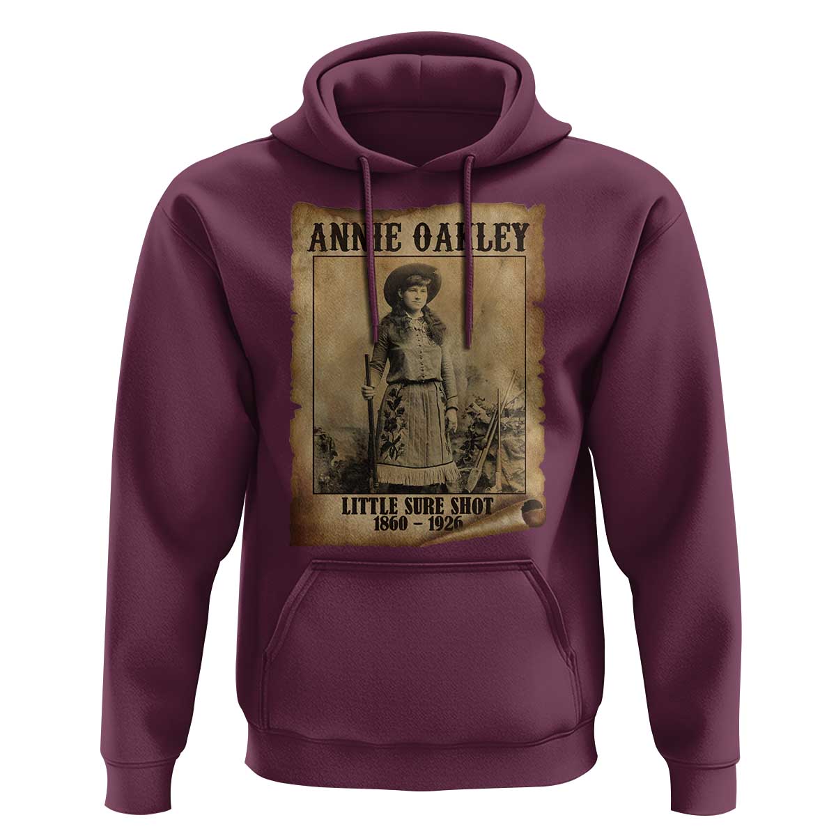 Annie Oakley Hoodie Little Sure Shot The Legendary Cowgirl - Wonder Print Shop