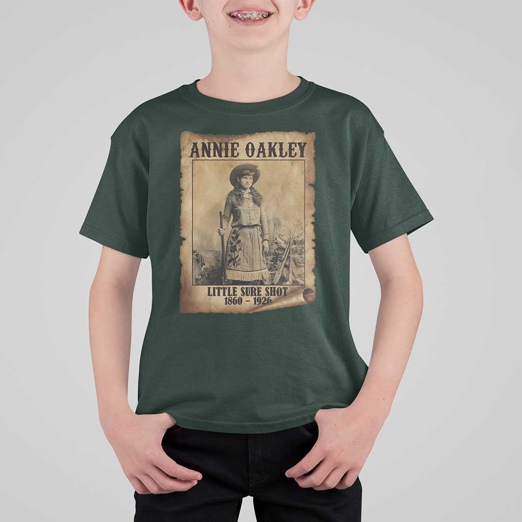 Annie Oakley T Shirt For Kid Little Sure Shot The Legendary Cowgirl - Wonder Print Shop