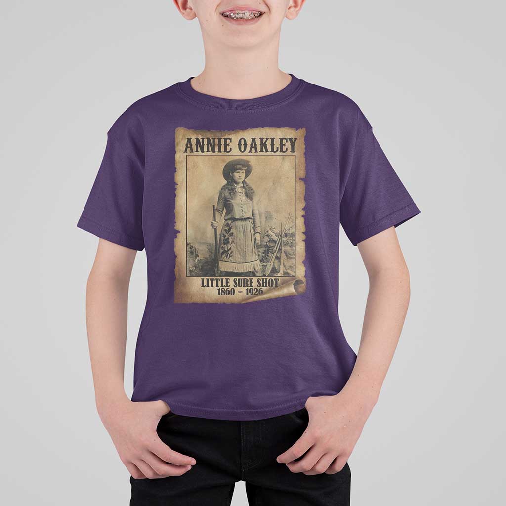 Annie Oakley T Shirt For Kid Little Sure Shot The Legendary Cowgirl - Wonder Print Shop