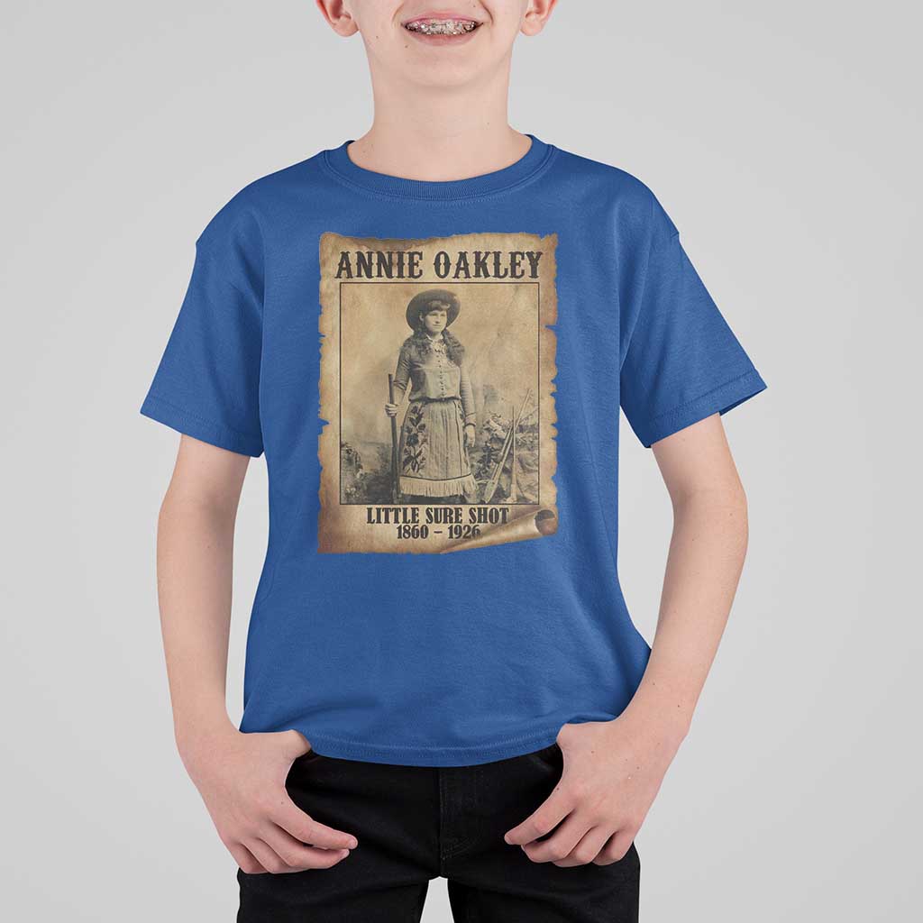 Annie Oakley T Shirt For Kid Little Sure Shot The Legendary Cowgirl - Wonder Print Shop