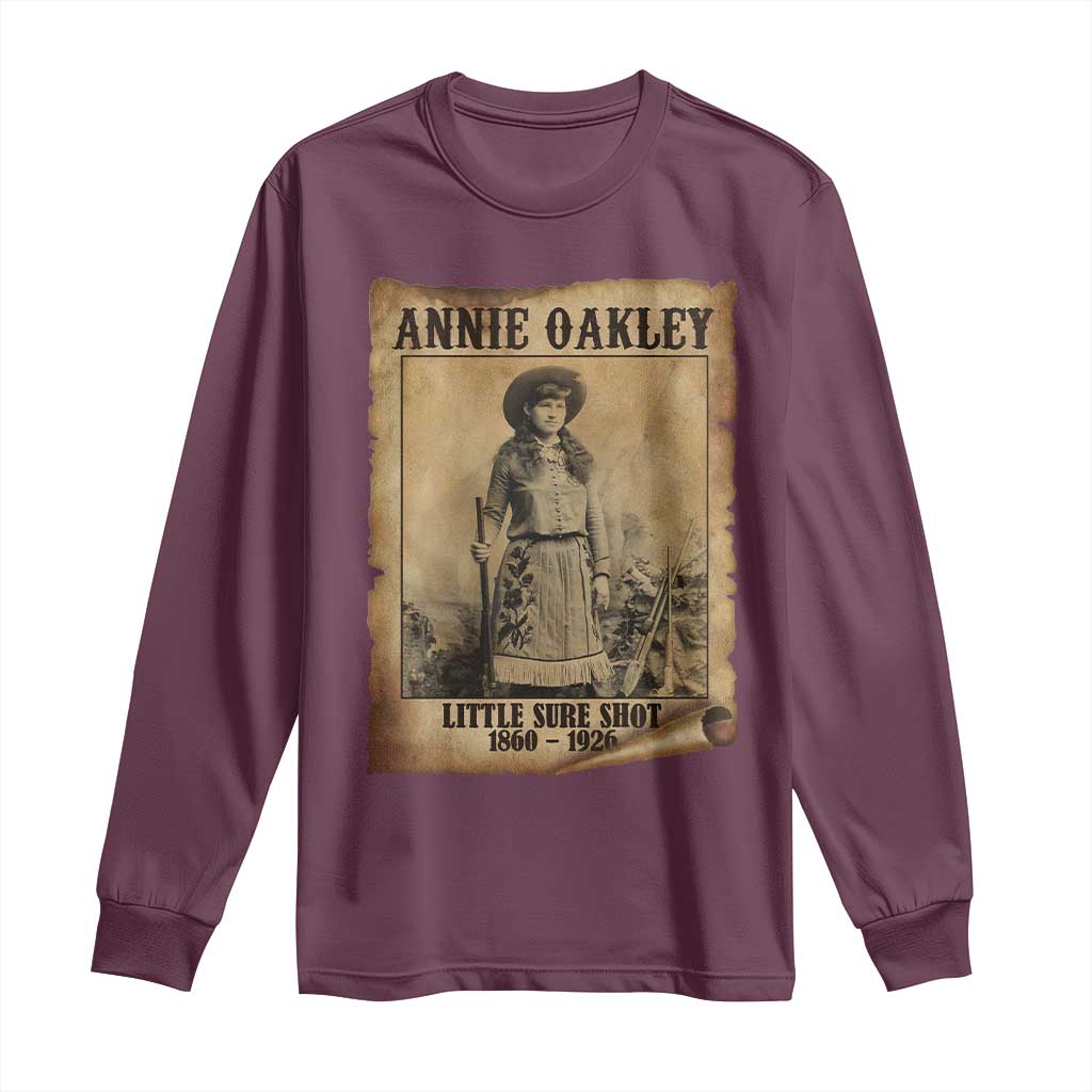 Annie Oakley Long Sleeve Shirt Little Sure Shot The Legendary Cowgirl - Wonder Print Shop