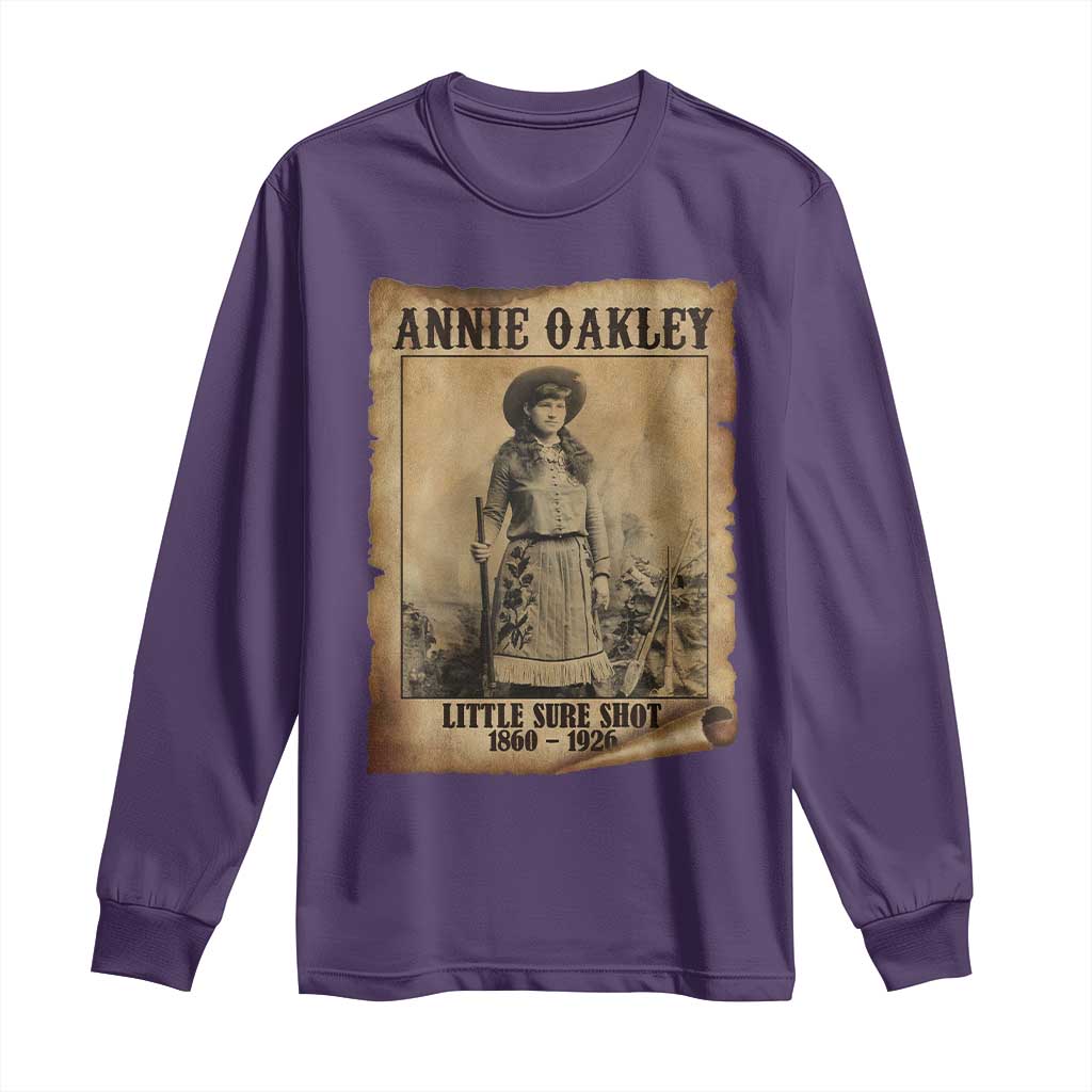 Annie Oakley Long Sleeve Shirt Little Sure Shot The Legendary Cowgirl - Wonder Print Shop