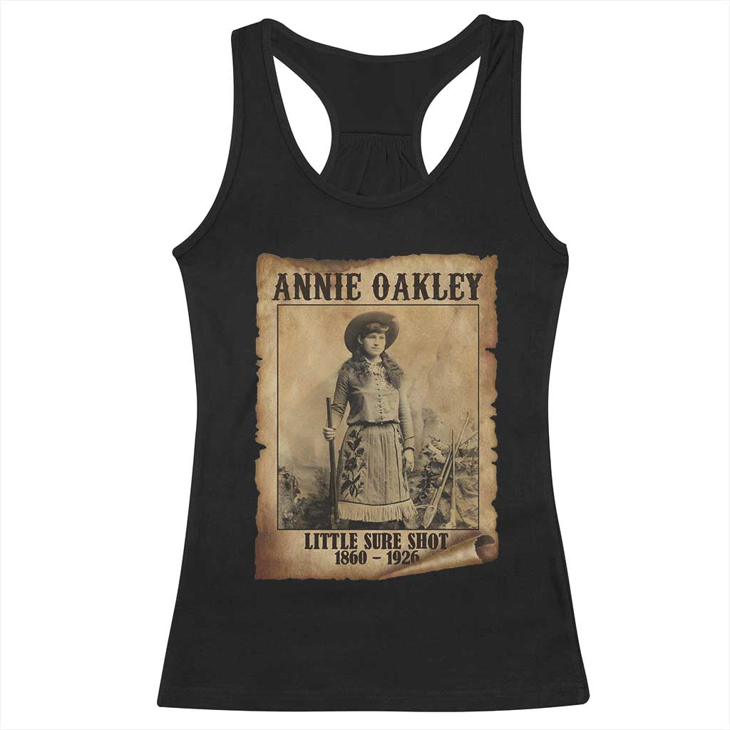Annie Oakley Racerback Tank Top Little Sure Shot The Legendary Cowgirl - Wonder Print Shop